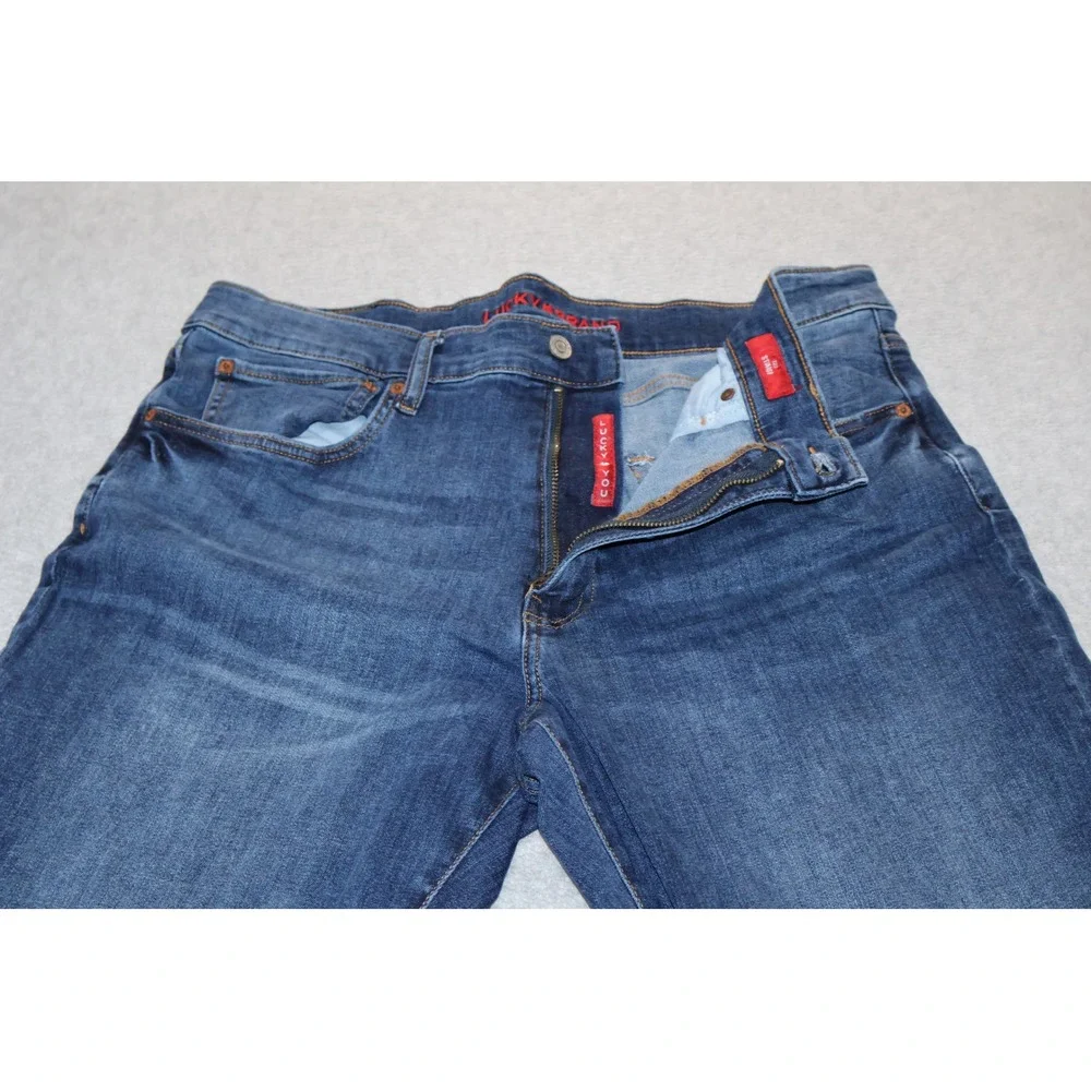 Lucky Brand Jeans Mens 36x30 Blue 223 Straight Leg Denim Pants Cotton Blend